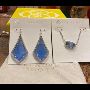 Kendra Scott earrings- silver and blue